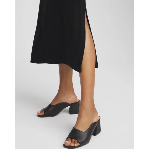 Chico's Size 3 = XL/16 Travelers Classic Black Short Sleeve Maxi Dress Timeless - Picture 4 of 11